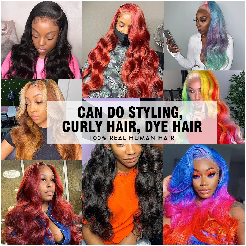 13x4 Lace Front Human Hair Wigs Brazilian Body Wave Lace Front Wig 13x6 HD Lace Frontal Wigs For Women Human Hair 13x6x1 T Wigs