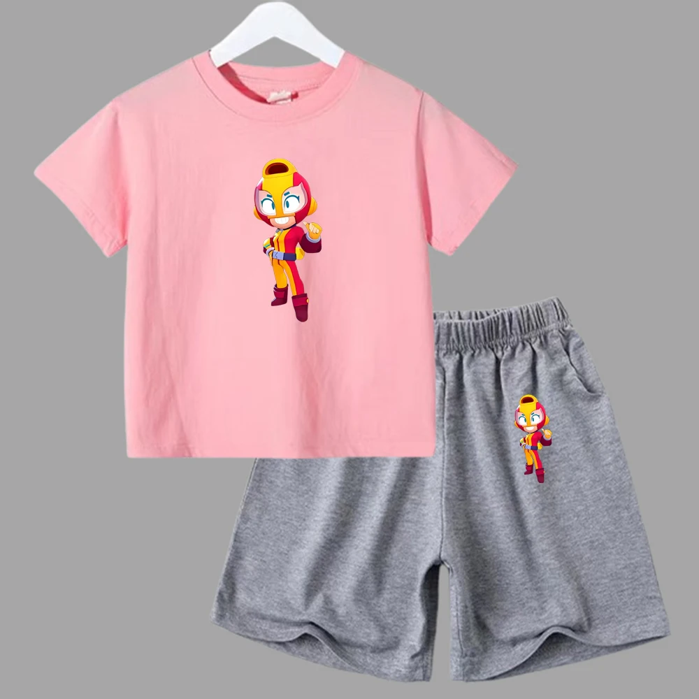 thumbnail image 1 of Juego de verano para niños, lucha, anime, cosplay, traje para niños y adolescentes, ropa de calle, camiseta de manga corta y pantalones cortos, conjunto deportivo de 2 piezas, trajes sueltos, 1 of 5