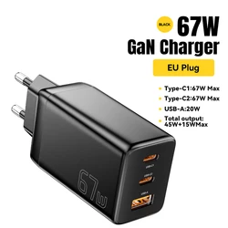Essager GaN Fast Charging USB - C Charger - EU Black 67W
