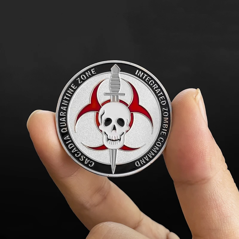 Zombie Game Award Commander Metal Medal Coin Competition Fun Collecties