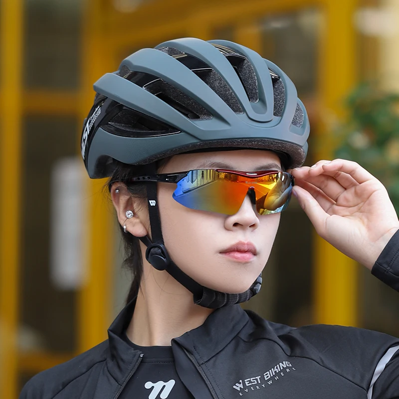 WEST BIKING UV400 Protection Sunglasses Men Women MTB Road Bicycle Glasses Eyewear Riding Running Driving Colorful Goggles