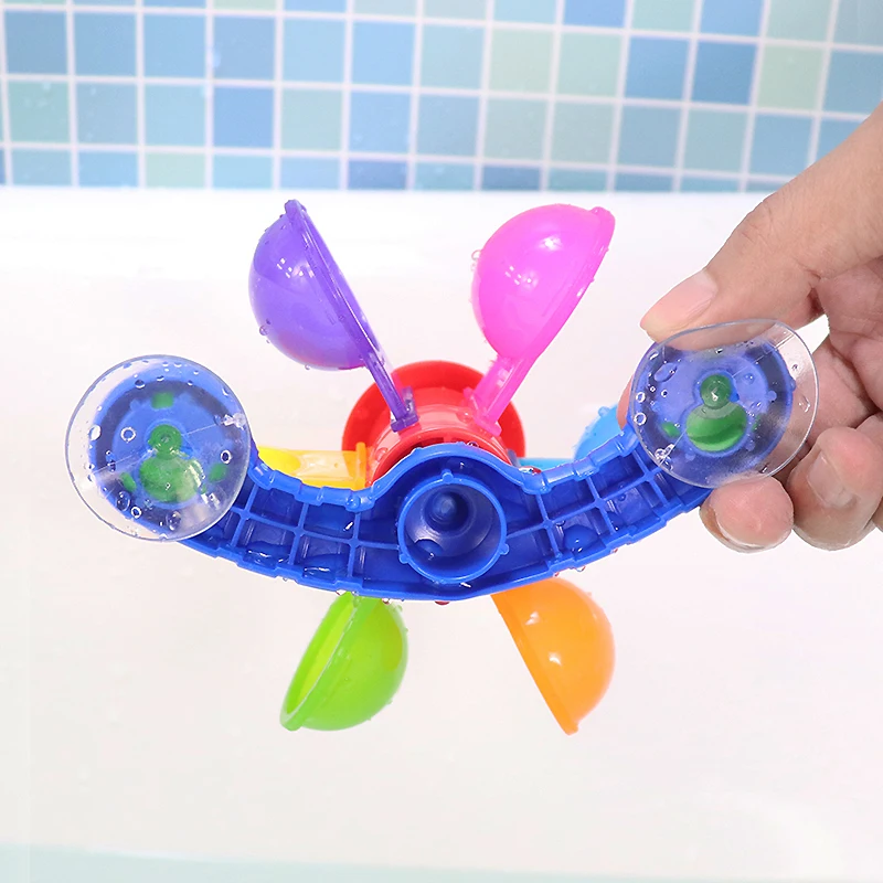 Baby Bath Toys Colorful Waterwheel Bathing Sucker Bathtub Water Spray Play  Set Shower Sprinkler Toy For 1 2 3 Years Toddlers - AliExpress