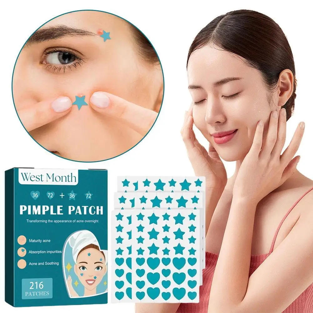 

216 шт., пластыри от акне в форме сердца