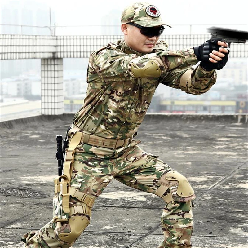 Outdoor Sport Working Hunting Skating Safety Gear Kneecap Knees Tactical Pad Elbow Military Knee Armor Biker Equipment