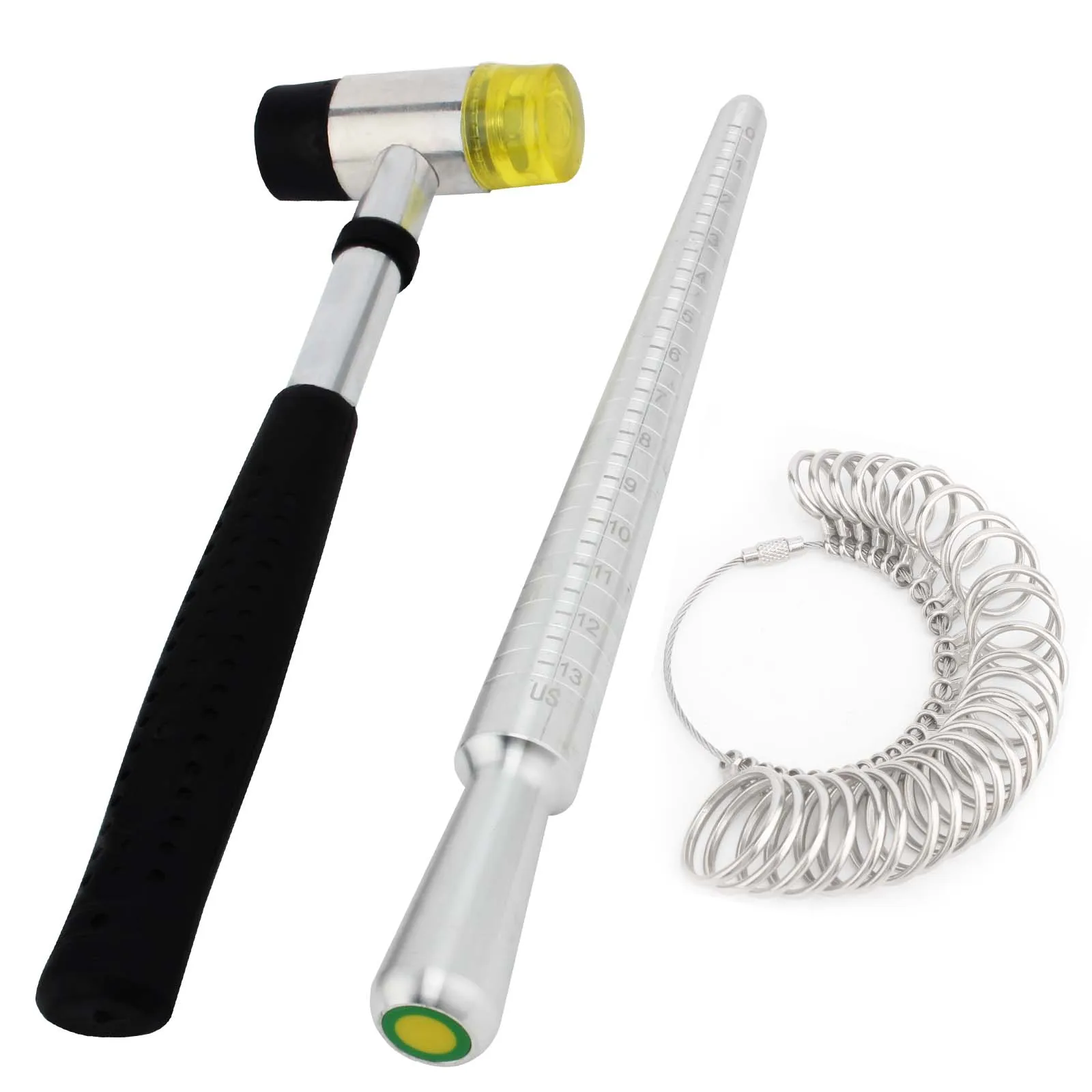 Us Sizes 013 Round Ring Mandrel Metal Ring Sizer Gauge Set With