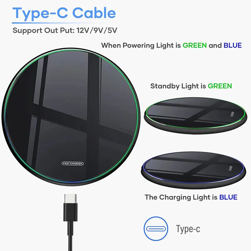 30W Wireless Charger Pad for iPhone 17 16 15 14 13 12 11 Samsung Xiaomi Phone Chargers Induction Fast Charging Dock Station - Image 4