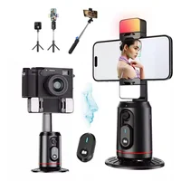 MEUYAG Selfie Stick with Bluetooth remote 360° rotation Following Shooting Mode Gimbal Stabilizer Tripod With light For iPhone - Image 2