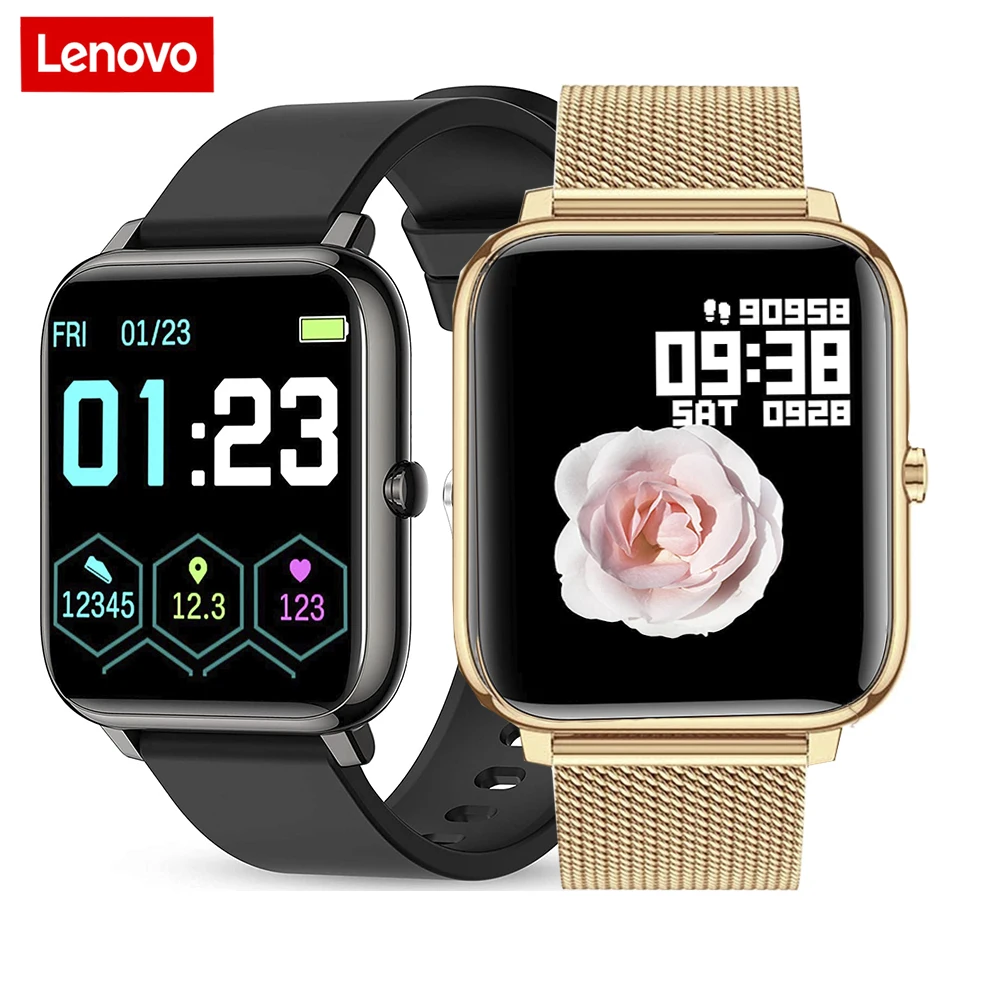 

Мужские Смарт-часы Lenovo с сенсорным экраном 1,4 дюйма, смарт-часы с датчиком кровяного давления и кислорода, фитнес-трекер для женщин, Android, iPhone, iOS