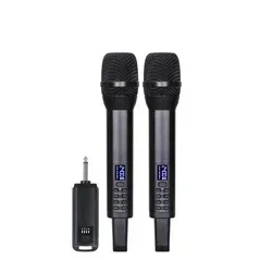 충전식 에코 트레블 베이스 무선 핸드헬드 마이크, 노래방용 2.4G