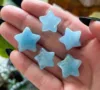 Natural Mini Aquamarine Stars Reiki Healing Divination Gemstone Collecion Souvenir 1
