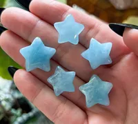 Natural Mini Aquamarine Stars Reiki Healing Divination Gemstone Collecion Souvenir 1