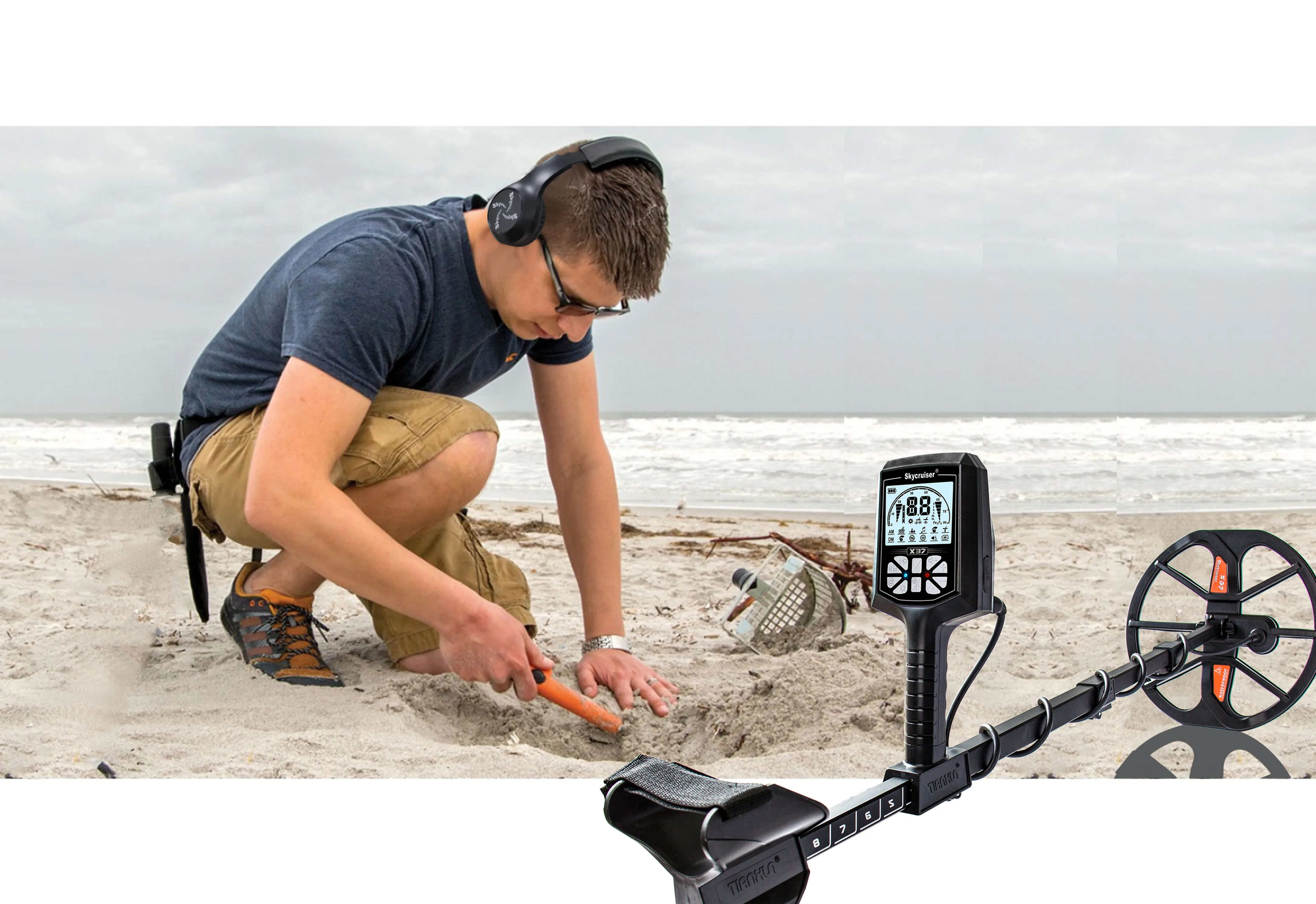 Long Range X37 Best Gold Detector Underground Gold Metal Detector Treasure Hunting Professional Industrial Metal Detector