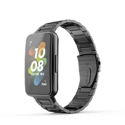 Stainless Steel Strap Loop - Elegant Metal Watch Bracelet with Clasp for Huawei Band 8 (1)