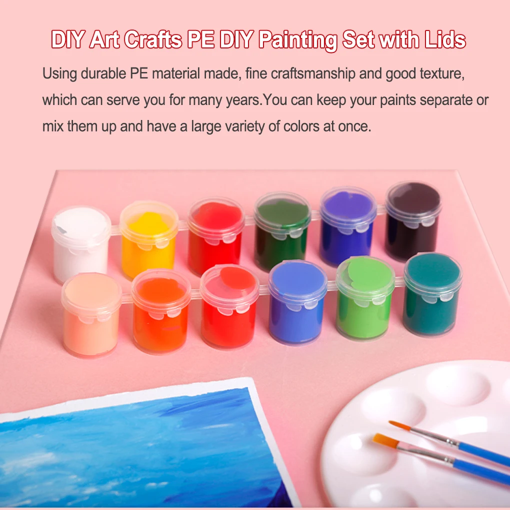 24 Pieces DIY Painting Set Palette Holder Watercolor Pigment Empty Box
