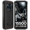 DOOGEE Fire 6 Power Rugged Phone Dual Light Flashlight 6.56'' Display 8GB+256GB 15500mAh Battery 50MP AI Camera Mobile Phone