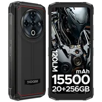 DOOGEE Fire 6 Power Rugged Phone Dual Light Flashlight 6.56'' Display 8GB+256GB 15500mAh Battery 50MP AI Camera Mobile Phone