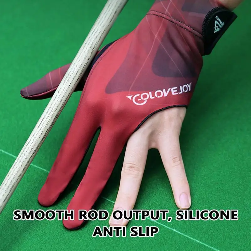 Full-Finger Billiards Gloves Non-Slip Billiard Pool Gloves Left/Right Hand Universal Billiard Sports Accessories