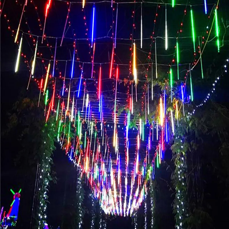 

1/2/3/4 Set LED Meteor Shower Rain Light Waterproof Outdoor Fairy Lights Garland Street Garland Christmas Wedding Decoration New
