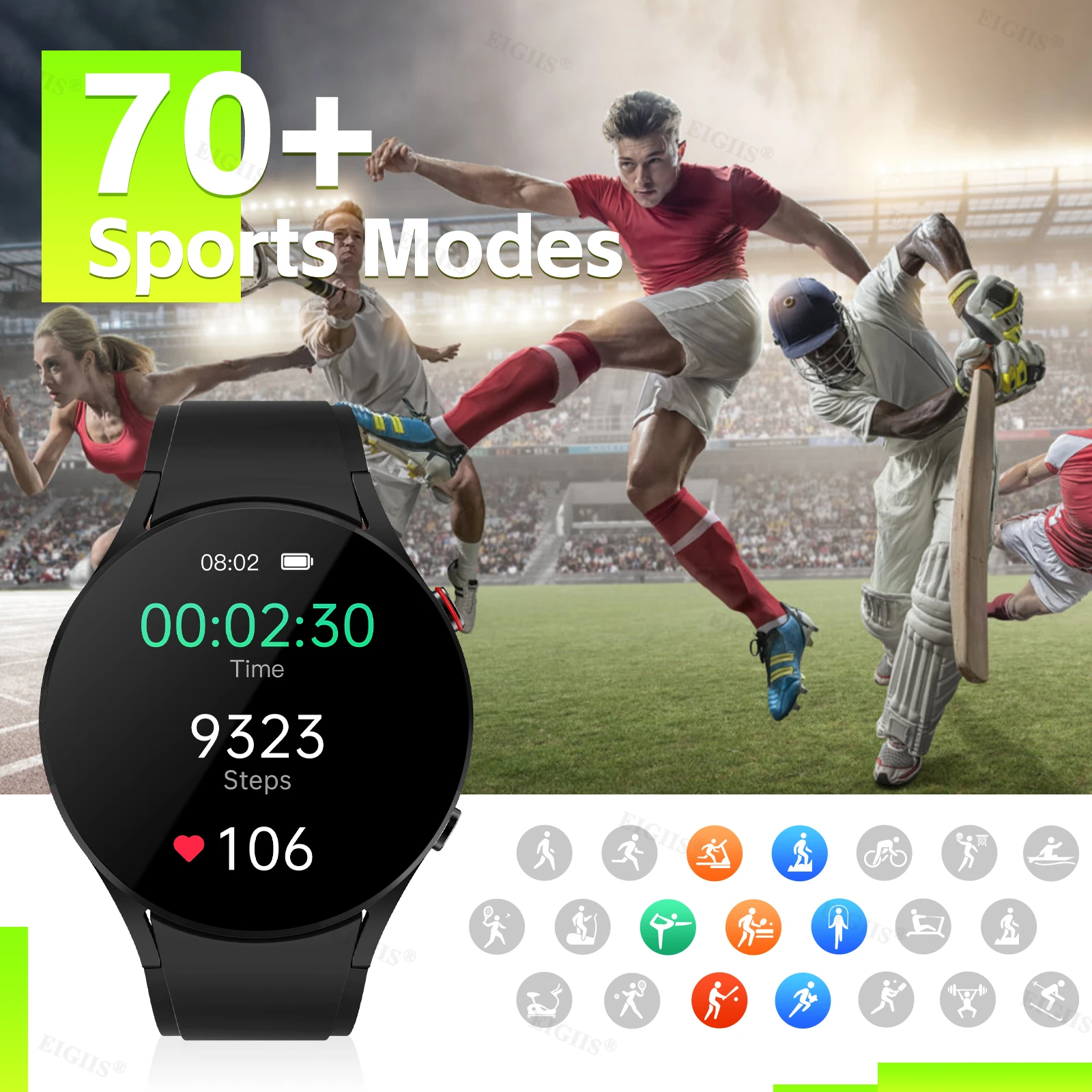 AMOLED Ʈ ġ  GPS Ʈ, 1.43 ġ AMOLED 466*466 HD ȭ, ׻  ȭ Ʈ ġ, 2024 ǰ