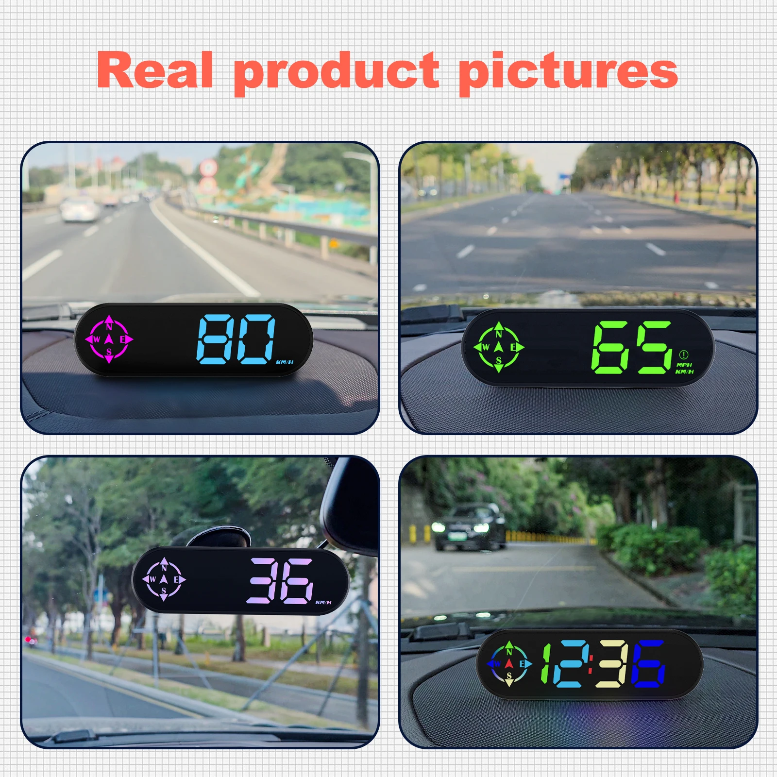 Tachimetro Digitale per Auto G29 GPS, Computer di Bordo, Strumento Guida per la Guida dell'Auto, Multifunzione con Bussola/Ora/Avviso Velocità - Image 5