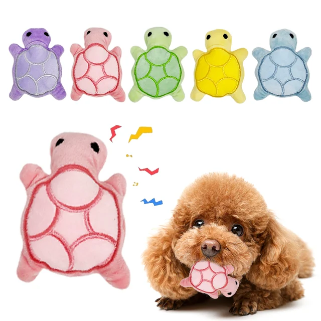 S56c7a2d151fa421ebd9f000f3003ba96R.png Mini cute turtle dog plush toy, squeaking dog teething sound toy, soft and safe, good for dental health, suitable for puppies