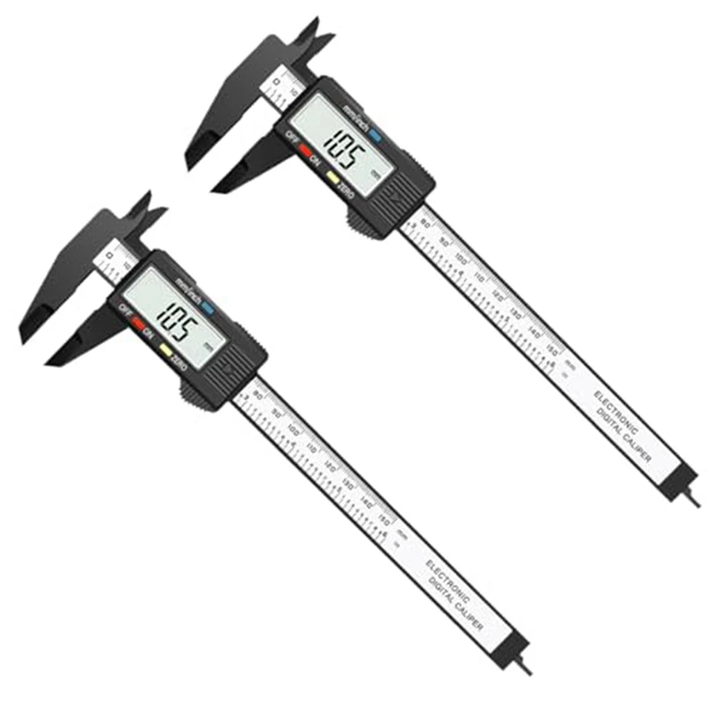 

2 Pack Digital Caliper, 0-6Inch Electronic Digital Calipers With Large LCD Screen, Automatic Shutdown Function Easy Install