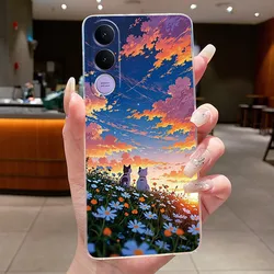 Custodia per telefono in silicone trasparente morbido di lusso estetico