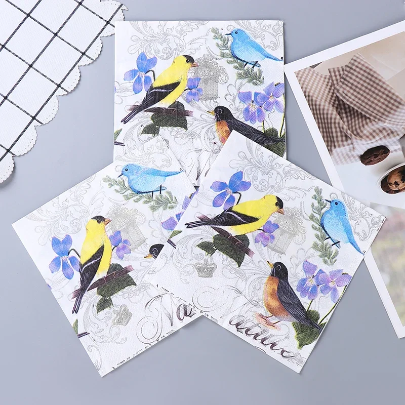 Chinese Flower and Bird Printing Paper Napkin Wedding Foodgrad paper napkins,disposable paper placemats,tissue paper decoration