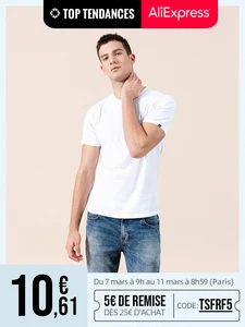 SIMWOOD 2022 летняя Новинка 100% хлопок белая однотонная Футболка мужская Повседневная Базовая футболка с круглым вырезом мужские классические то...