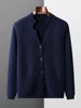 Aliselect Quality Autumn Winter Men Soft Warm Cashmere Knitwear 100% Cashmere Sweater Thick Cardigan Casual Style Jacket Tops 3