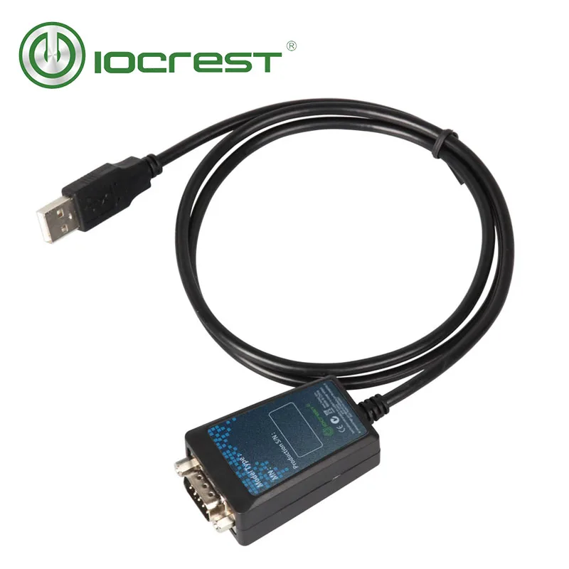 Iocrest-cabo Serial com Chipconjunto Ftdi Usb 2.0 para Rs232 Masculino Pinos Db9 Suporte Win10 1m - Imagem 3