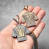 CR7 Messi Haaland Mbappé Neymar Football Jersey Men Necklaces Stainless Steel Pendant Chain Punk HipHop New In Jewelry Wholesale 2