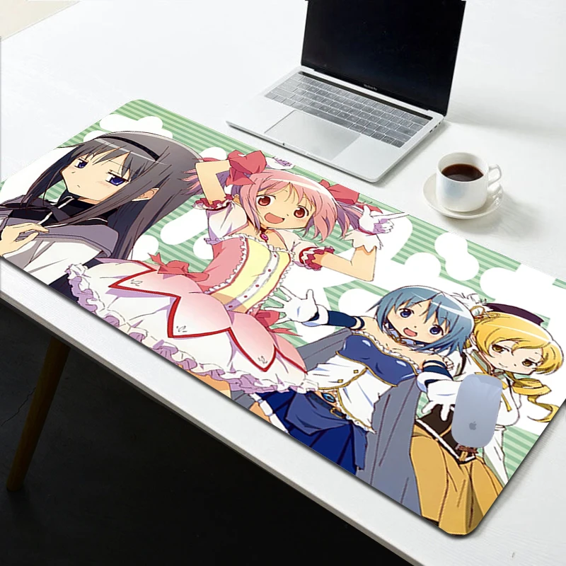 

Kawaii Mouse Pad Deskmat Madoka Magica Gaming Mat Anime Pc Gamer Laptop Keyboard Accessories Mousepad Laptops Non-slip Extended