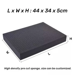 Customizable Foam Insert for Tool and Equipment Organization (1PC 44x34x5cm)