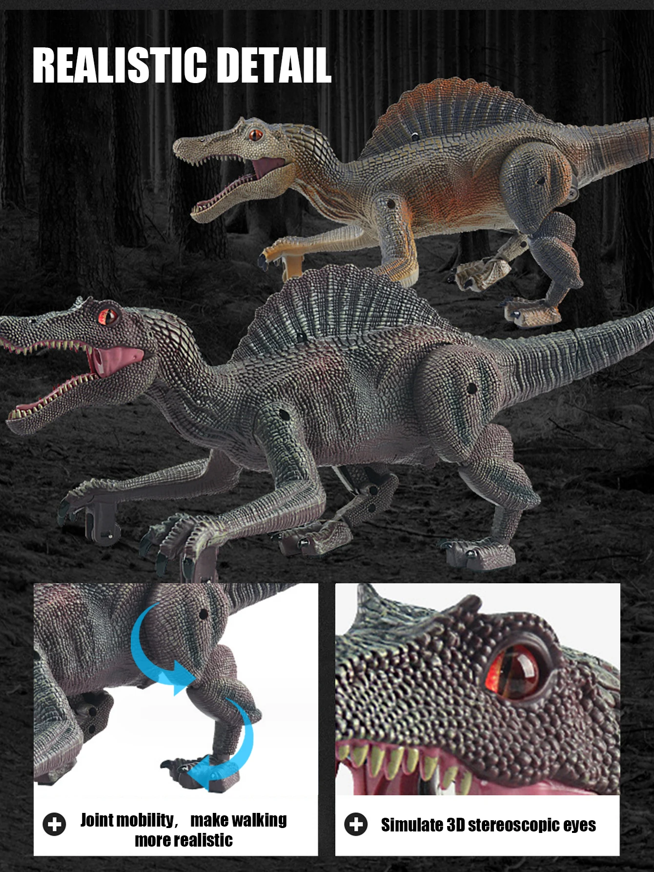 2in1 Five Way Infrared Tracking Chasing Light Remote Control Spray Dinosaur Spray Sound Light Red Birthday Gift For Boys