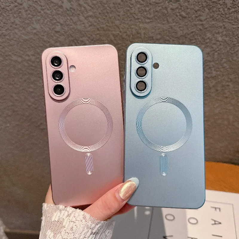 Frosted Lens Protective Magnetic Phone Case with MagSafe Cover Compatibility