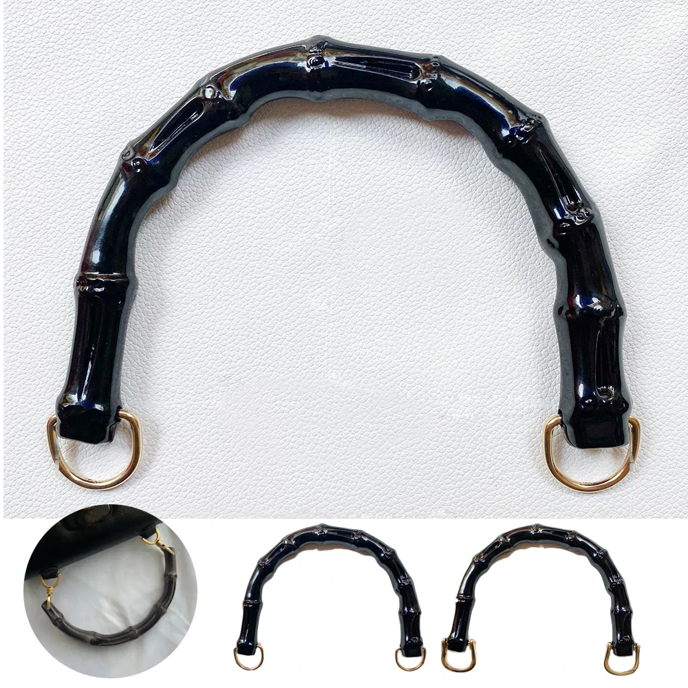 

Сумка-тоут плетеная, аксессуар, ручка из искусственного бамбука, пластиковый мешок с ремешком, ручка с пряжкой D, черный цвет «сделай сам»