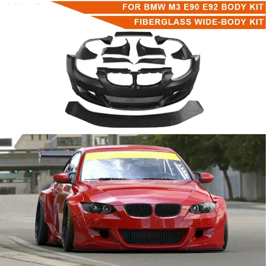 Glass Fiber Rocket Bunny Style Wide Body Kit for BMW 3 Series M3 E90