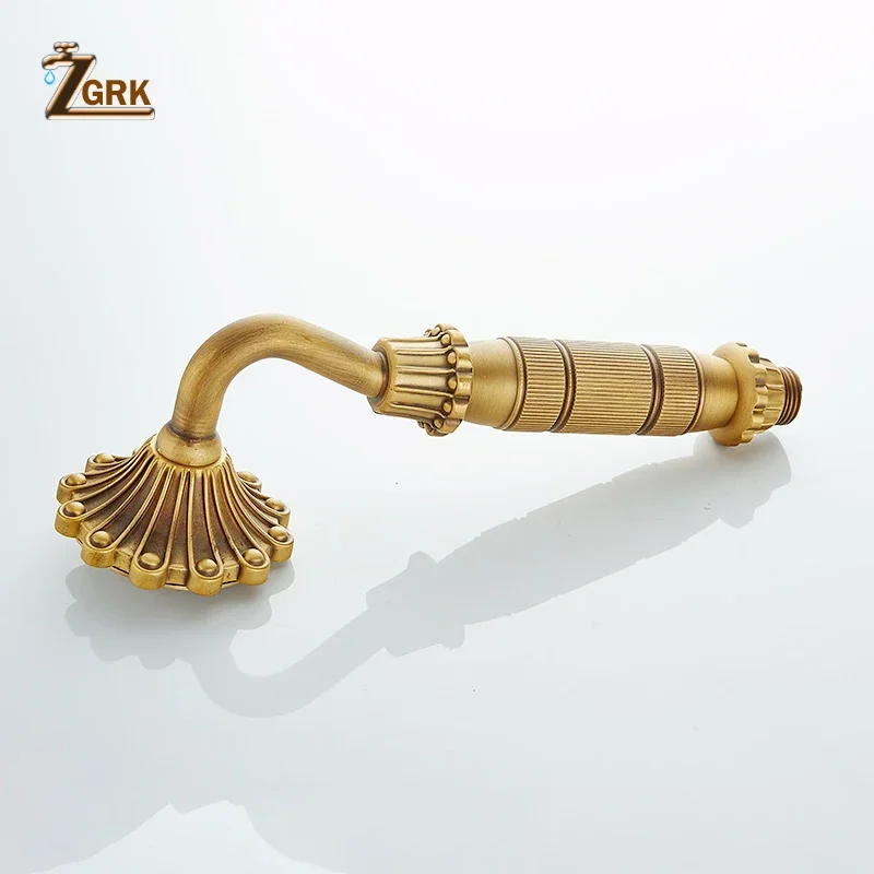 ZGRK Shower System Bathroom Faucet Hand Shower Set Brass Mixer Taps Top Spray Rainfall Head Washing Faucets Antique