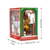 DIY Wooden Winter of Christmas Book Nook Shelf Insert Miniature Model Kits With Furniture Lights Bookshelf Bookend Friends Gifts 6