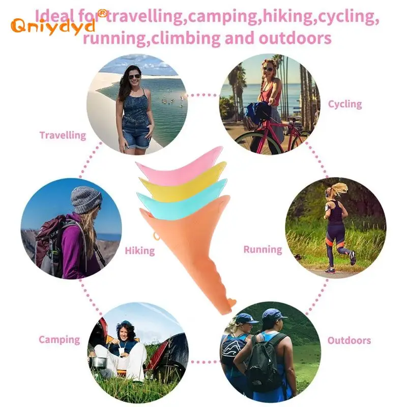 Silicone Women Urinal Outdoor Travel Camping Portable Lady Urinal Urine Toilet Funnel Stand Up Pee Device