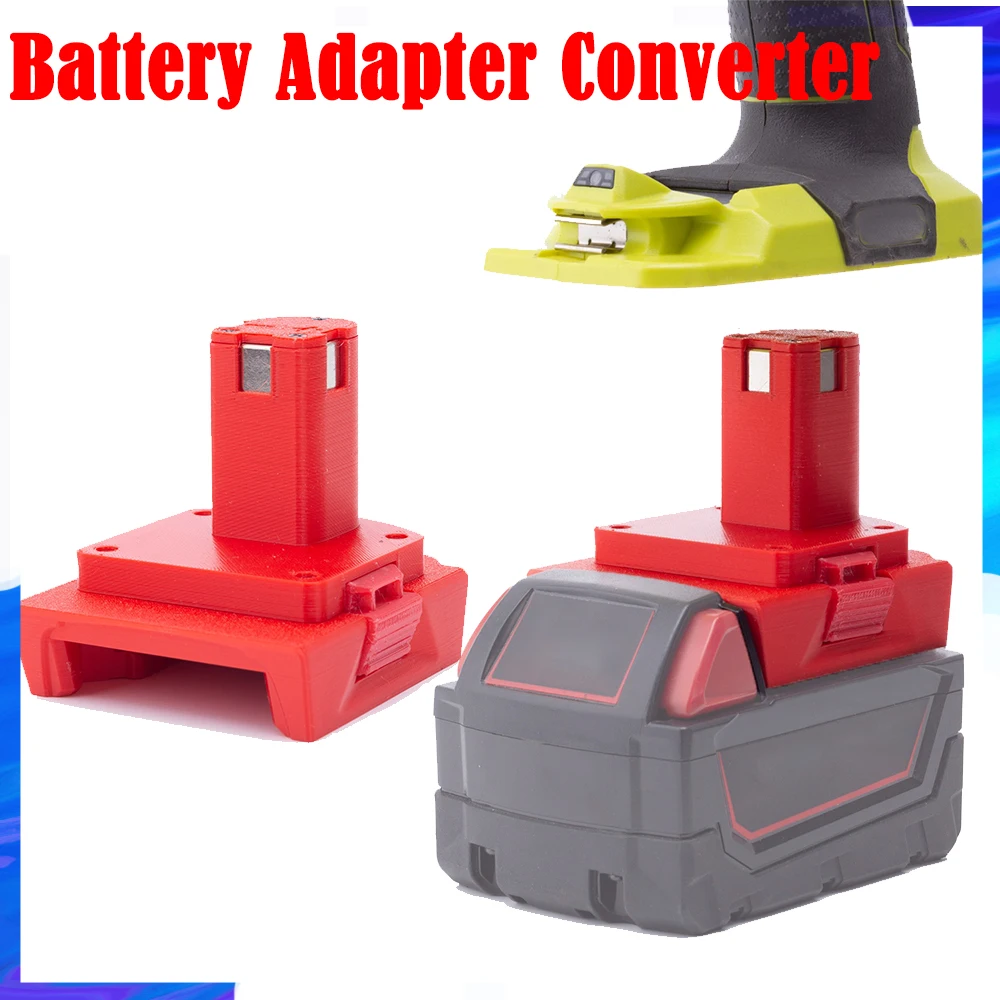 

For Roybi 18V Cordless Drill Tools Compatible with for Milwaukee 20V Li-ion Battery Adapter Converter (Battery not included)