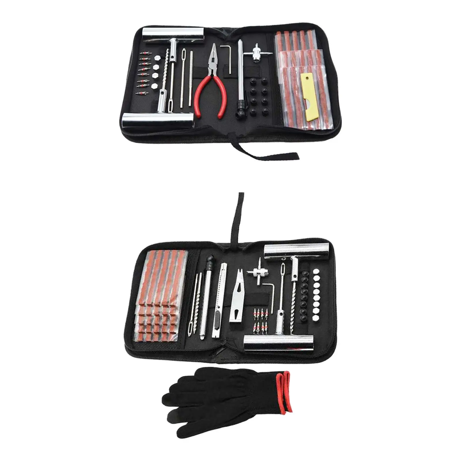 Car Tyre Repair Set Universal Flat Tire Puncture Patch Tool Set with Plugs for Cars Trailers