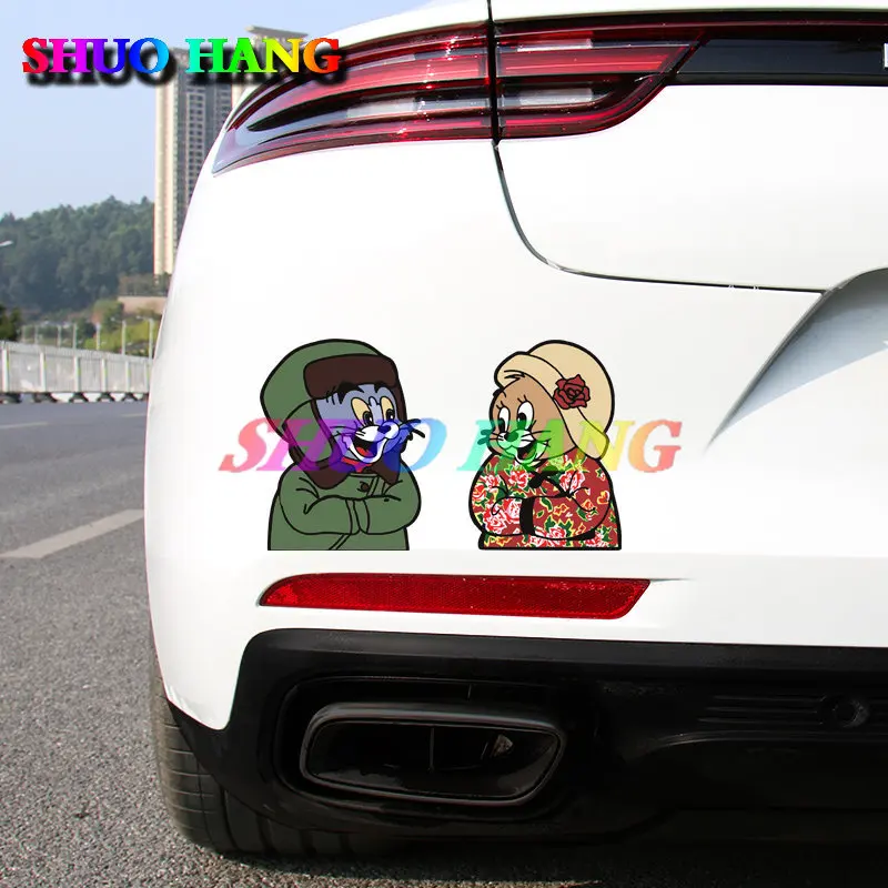 5-Piece Scratch Cat Vinyl Car Stickers - Multi-Color Funny Decals For Car, Truck, Motorcycle, Helmet (Large Size) - View #3