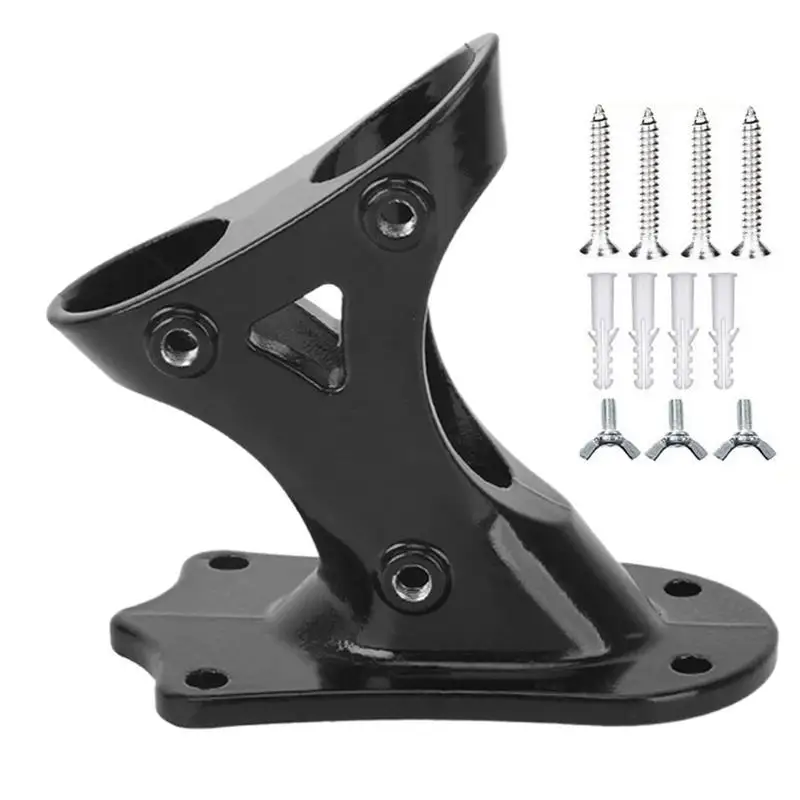 Flag Pole Bracket For Outside House Mounting Brackets Aluminum Alloy Heavy Duty Holder Metal Base Stand Heavy Duty Wall Mount