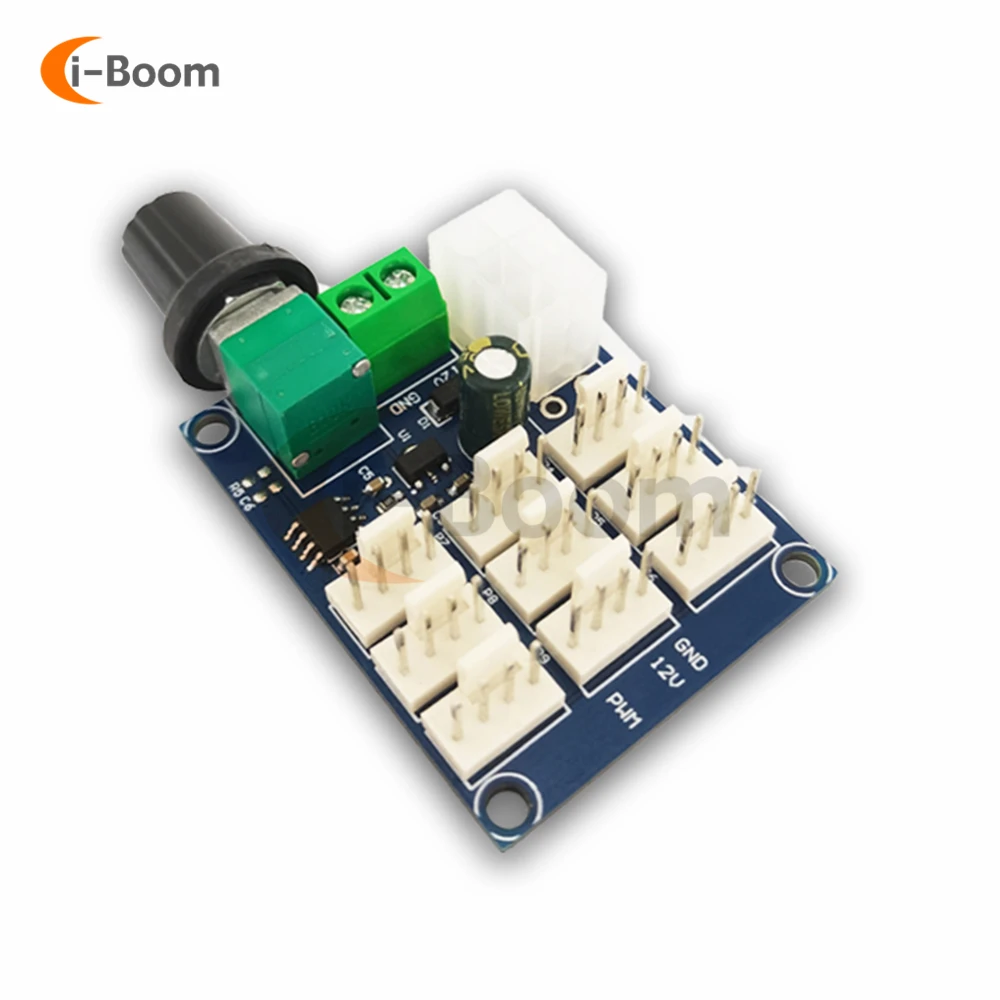 Multi-Channel Fan Motor Speed Controller PWM Speed Governor 12V 2A for PC Computer chassis fan