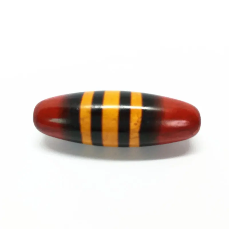 

Natural Tibetan Dzi Bead For Making Diy Jewelry Oval Stripe Beads One-Line Pharmacist Grade Necklace Lucky Pendant Accessories