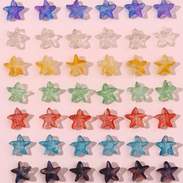 

10pcs/lot 15x14mm starfish Acrylic Beads DIY Handmade Bracelet Necklace Jewelry Accessories Pendant Material