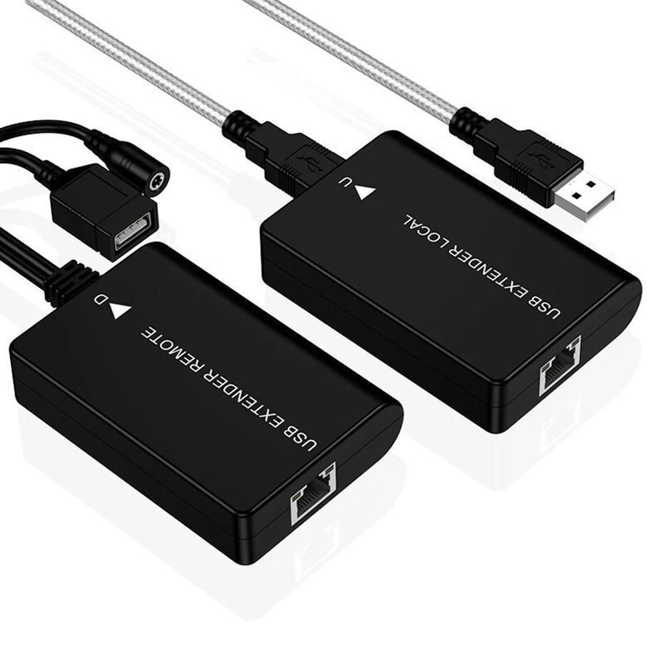 USB extender RJ45 with power supply Active USB UTP extension cord USB ...