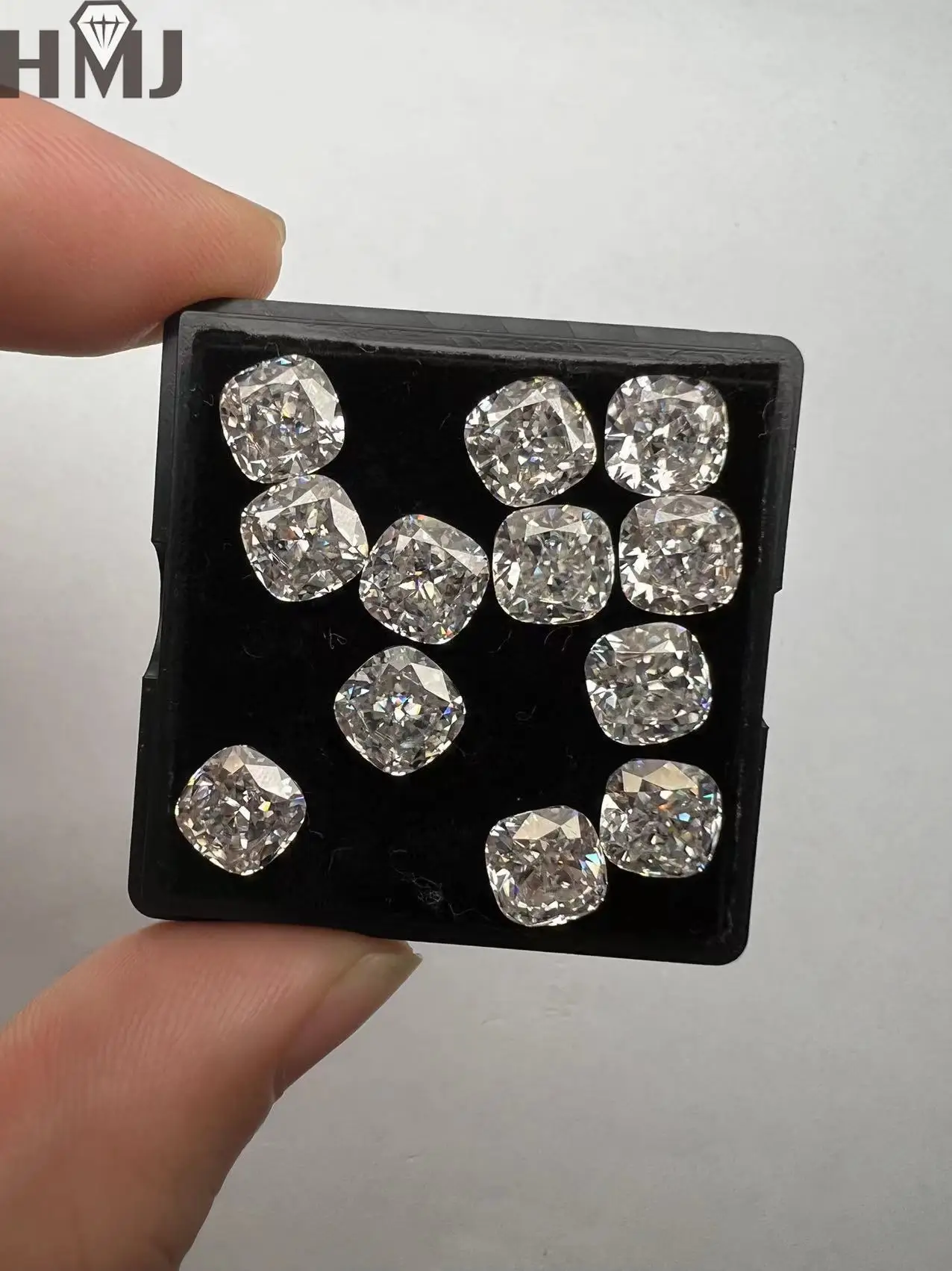 Top Hand Cut Crushed Ice Cushion Cut Moissanit Stein VVS1 D Farbe Lose Lab Grown Diamond mit GRA-Zertifikat Edelsteine – Detail 10